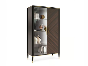 PR.540 - Walnut display cabinet with integrated lighting _ Stella del Mobile